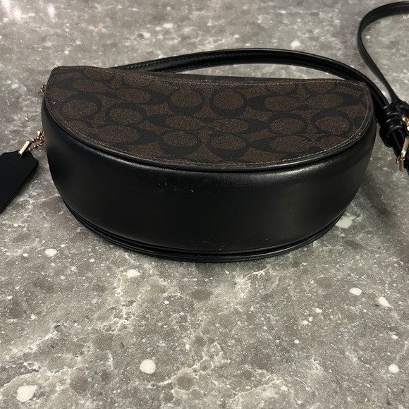 Coach Black and Brown Signature Crossbody Bag - Picture 4 of 6